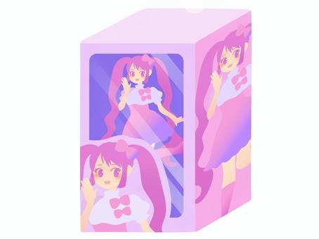 外箱ありの美少女フィギュアのイラスト 美少女フィギュア,フィギュア,玩具,おもちゃ,トイ,パッケージ,外箱,キャラクター,ケースのイラスト素材