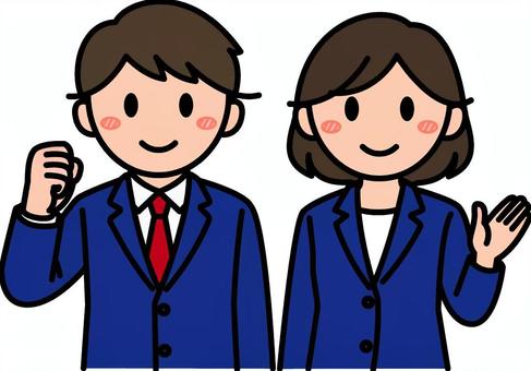 ネイビーのスーツの人です。 スーツ,シンプル,清掃,サラリーマン,フォーマル,ジャケット,オフィス,ビジネス,スタイル,ファッションのイラスト素材