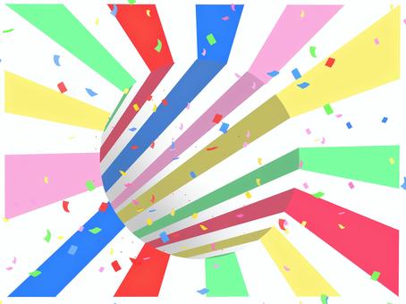 Illustration, hole, colorful, confetti, 