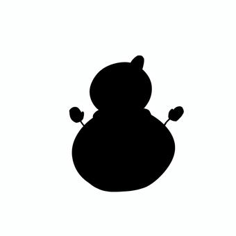 雪だるまのシルエット
