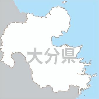 大分県 大分県,都道府県,境界,輪郭,形,影,地図,海,薄い,漢字のイラスト素材