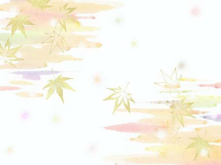 Glitter maple and autumn cloud pattern background, , JPG