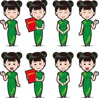 唐人街的招牌女孩(綠·1), JPG, PNG 和 EPS 唐人街的招牌女孩(綠·1), , JPG, PNG 和 EPS