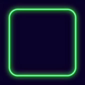 ネオンのシンプルな線フレーム背景 緑 背景,ネオン,フレーム,緑,線,長方形,サムネイル,ライン,ポップ,かわいいのイラスト素材