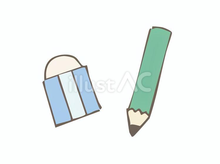 鉛筆と消しゴムのイラスト 鉛筆,消しゴム,筆記用具のイラスト素材