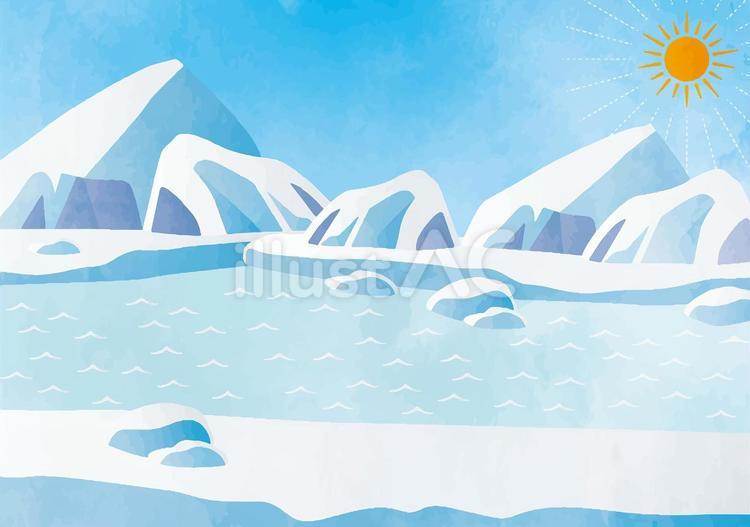 水彩風-ひんやり涼しい背景-4 水彩風-ひんやり涼しい背景-4 夏休み,バカンス,夏のイラスト素材
