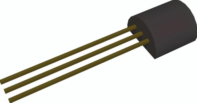 トランジスタ 部品,電子部品,半導体,トランジスタ,黒色,3dcg,立体,デフォルメ,背景透過のイラスト素材