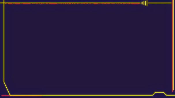 サイバーパンク風フレーム フレーム,サイバーパンク風,黄色,赤,サイバーパンク,手紙,jpg,1920*1080のイラスト素材