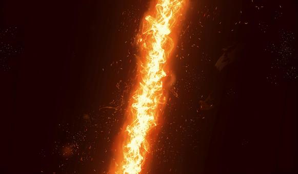 Pillar of fire that divides the screen into two, JPG Pillar of fire that divides the screen into two, , JPG