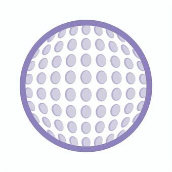 パステルカラーかわいいイラストゴルフ ゴルフ,ゴルフボール,フラットデザイン風,ピクトグラム風,ベクター,アウトライン,カラー,デフォルメ,パス,パステルカラーのイラスト素材