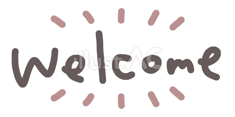 ウェルカム（Welcome）ロゴ ウェルカム,ようこそ,文字のイラスト素材