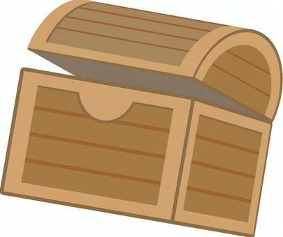 何が入っているかわからない開きかけの宝箱 宝箱,空っぽ,中身,謎,開く,開ける,フタのイラスト素材