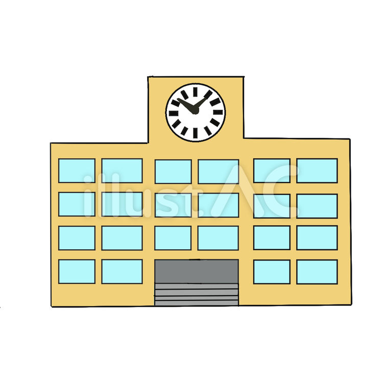 校舎 校舎,窓,入り口のイラスト素材