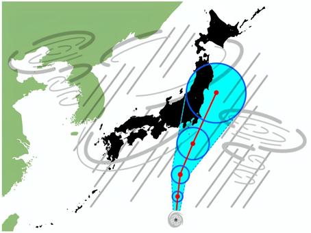 台風 台風,ハリケーン,サイクロン,夏,暴風域,強風圏,進路,予想,予測,予報のイラスト素材