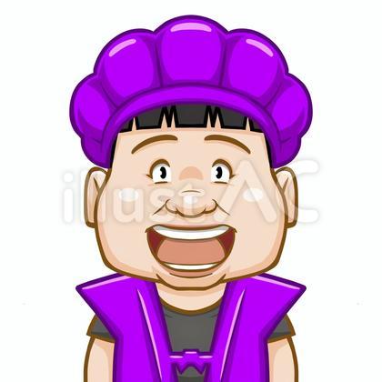 古希ちゃんちゃんこ/男性の顔イラスト