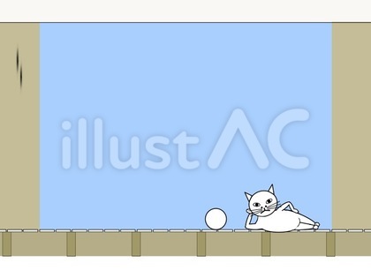 猫-掲示板-横-縁側-1