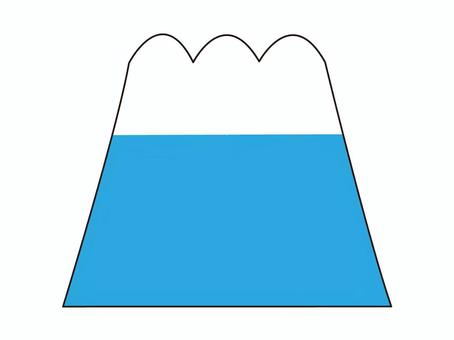 山（水色） 山,高い,地面,登山,富士山,水色のイラスト素材
