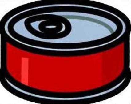 赤の小さい缶詰です。 缶詰,シンプル,食品,加工,保存食,小売,日用品,食材,食卓,食文化のイラスト素材