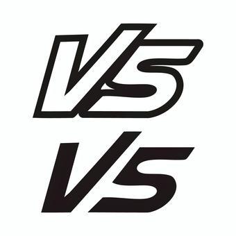 vsのモノクロアイコン vs,対戦,バトル,ライバル,比較,競争,トーナメント,ファイト,アイコン,モノクロのイラスト素材