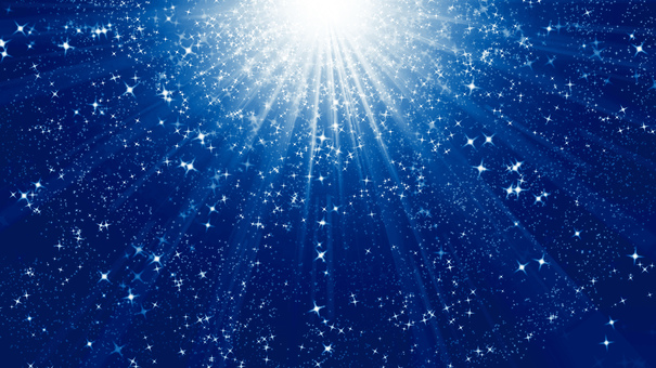 キラキラの背景素材 背景,キラキラ,光,星,夜,集中線,放射線,青,テキストスペース,タイトルスペースのイラスト素材