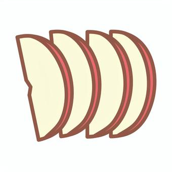 りんごのスライス りんご,切り方,スライス,カット,果物のイラスト素材