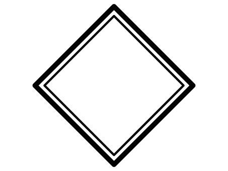 シンプルなひし形のフレーム30（黒） フレーム,枠,シンプル,四角形,ひし形,額,アイコン,マーク,黒,イラストのイラスト素材