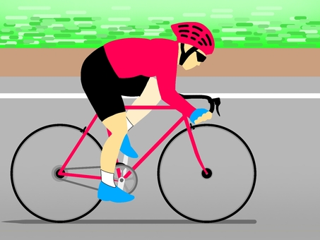 ロードレーサー 自転車,ロードバイク,乗り物,ロードレーサー,バイク,bicycle,乗車姿勢,サイクリスト,競技車両,スポーツのイラスト素材