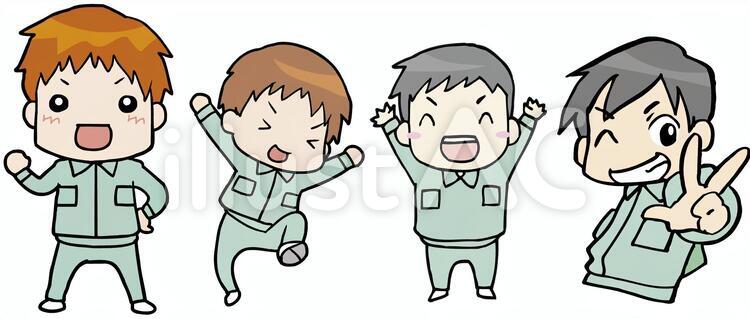 軽作業男子 軽作業,男性,仕事のイラスト素材