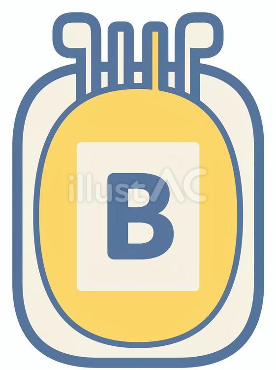 B型の血漿または血小板製剤 血小板,血小板製剤,血漿製剤のイラスト素材