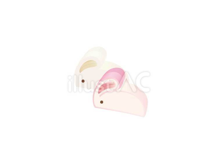 かまぼこ（うさぎ） かまぼこ,うさぎ,白のイラスト素材