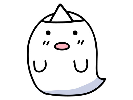 ほっぺを赤らめたかわいい幽霊 幽霊,おばけ,かわいい,照れる,デフォルメ,表情,感情,和風,ゴースト,ホラーのイラスト素材