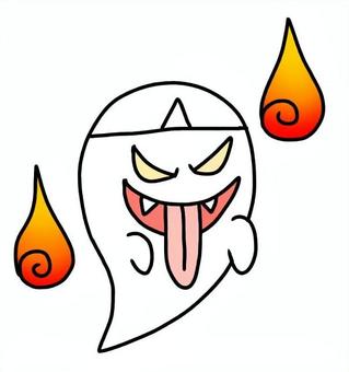 幽霊 おばけ,お化け屋敷,幽霊,怖い,手書き,ホラー,人魂のイラスト素材