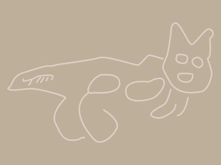ナスカの地上絵　猫 ナスカの地上絵,ナスカ,猫,ペルー,絵,謎のイラスト素材