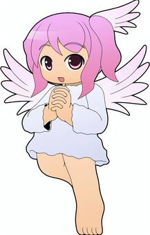 天使な女の子_B 天使な女の子_B 女の子,女性,天使のイラスト素材