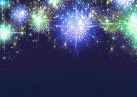 花火のようなマジカルな背景 花火,キラキラ,背景,夏,マジカル,ファンタジー,ネイビー,グリーン,パープル,カラフルのイラスト素材