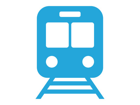 電車のピクトグラム（水色） 電車,アイコン,駅,鉄道,線路,乗り物,公共交通機関,私鉄,地下鉄,施設のイラスト素材