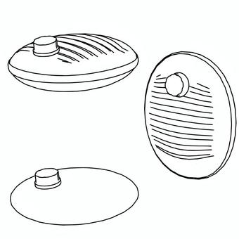 湯たんぽの線画 湯たんぽ,防寒,線画,モノクロ,立体,シンプルのイラスト素材