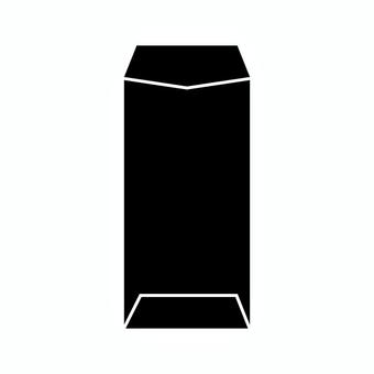 裏向きの長形封筒シルエット 封筒,文房具,長形封筒,和封筒,ビジネス,事務用品,シルエット,シンプル,挿絵,黒のイラスト素材
