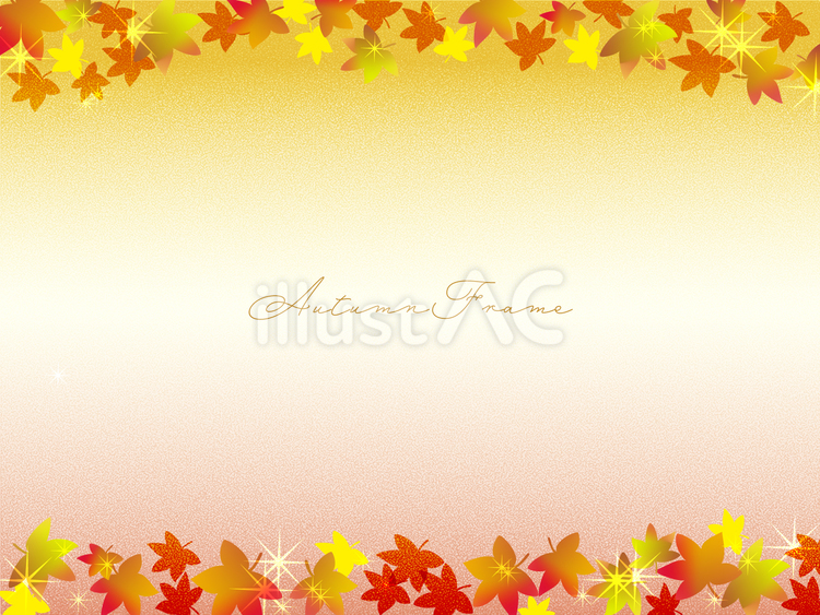 Autumn frame9 秋,フレーム,飾り枠のイラスト素材