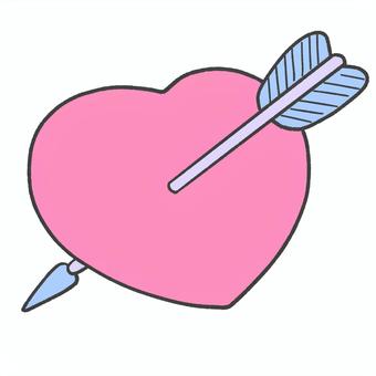 矢が刺さったハートの手描きイラスト1 矢が刺さったハートの手描きイラスト1 ハート,矢,手描き,アイコン,かわいい,おしゃれ,挿絵,恋,心臓,赤のイラスト素材