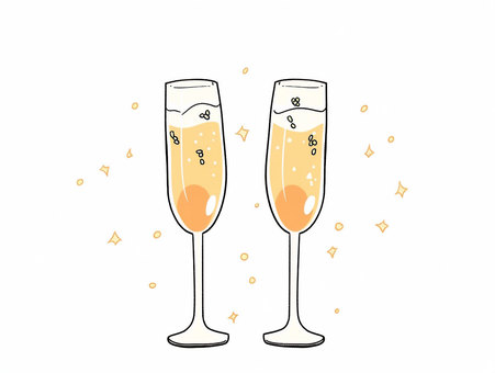 シャンパンで乾杯