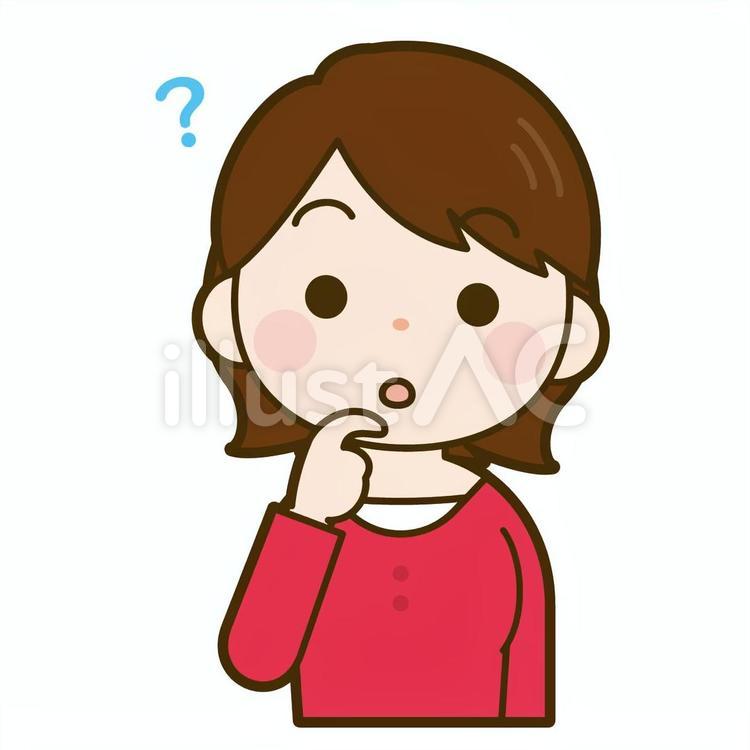 疑問を感じる女性 女性,人物,疑問のイラスト素材
