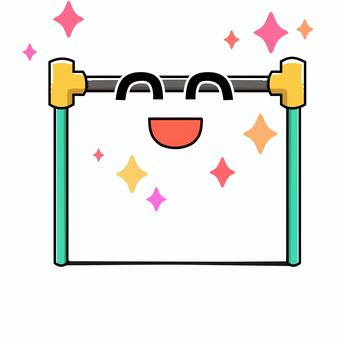 鉄棒が笑っているイラスト 鉄棒,運動器具,学校,遊具,体育のイラスト素材