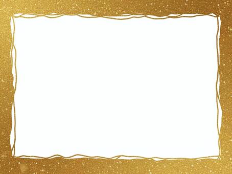 11.フレーム ゴールド,金色,金フレーム,フレーム,枠,キラキラ,光,ラメ,グリッター,豪華のイラスト素材