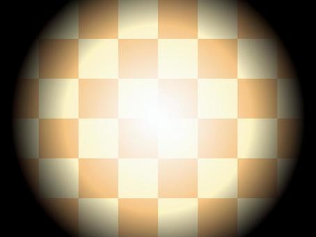 中央を陰影で強調したチェック模様の背景3 チェック,模様,パターン,背景,壁紙,シンプル,陰影,イラスト,素材,強調のイラスト素材