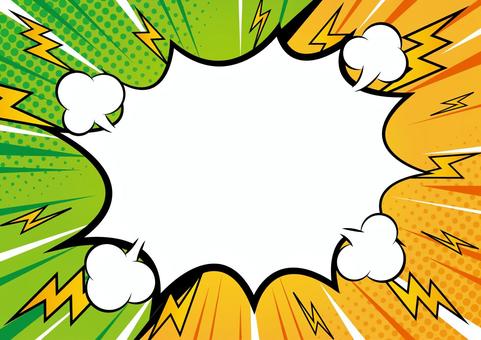 ポップな爆発の吹き出しと対戦のイメージ ポップな爆発の吹き出しと対戦のイメージ 吹き出し,爆発,煙,雷,稲妻,集中線,効果線,ポップ,ドット,フレームのイラスト素材