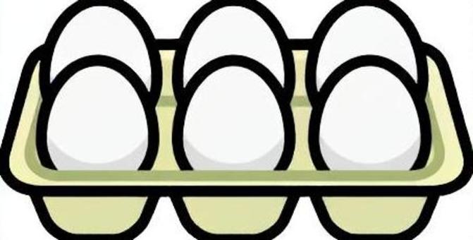 白の卵パックです。 卵,パック,シンプル,トレー,容器,包装,食材,白のイラスト素材