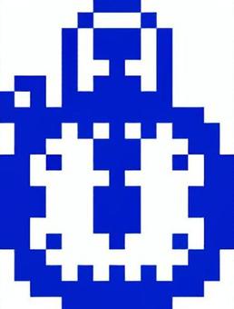 ドット絵の青のストップウォッチです。 ドット絵,ストップウォッチ,シンプル,計測器,時計,手のひらサイズ,アナログ,ボタン操作,スポーツ用,時間のイラスト素材