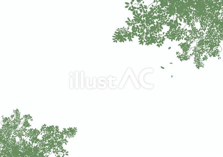 枝葉のフレーム_14_さりげなく散るイラスト - No: 25653663｜無料イラスト・フリー素材なら「イラストAC」