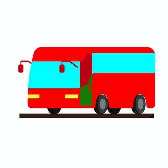 乗り物 091 バス,赤い,車,車両,交通,公共交通機関,運転,移動,輸送,道路のイラスト素材
